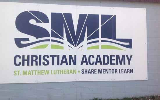 SML Christian Academy Main Entrance Sign 2