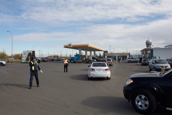 Shell Fort Saskatchewan Promotion Line Up Of Cars