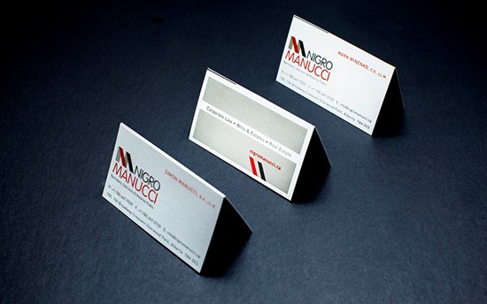 Nigro Manucci Business Cards Tent